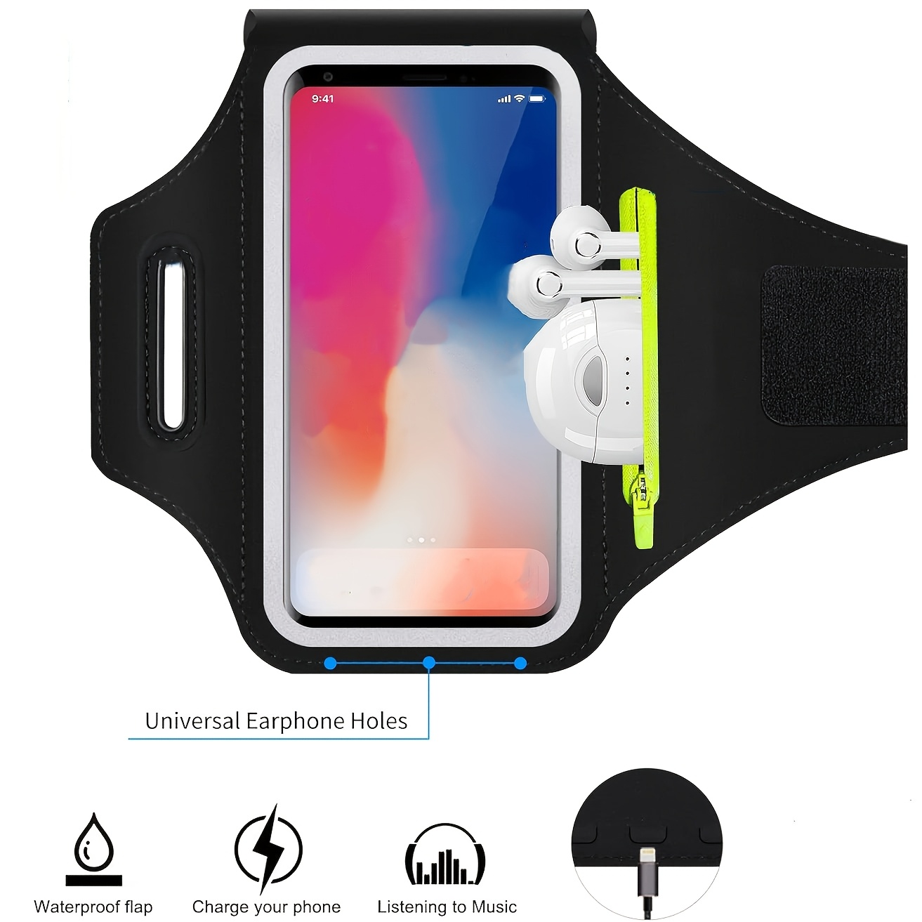 Running Gear Lights - Borsa da braccio da corsa impermeabile