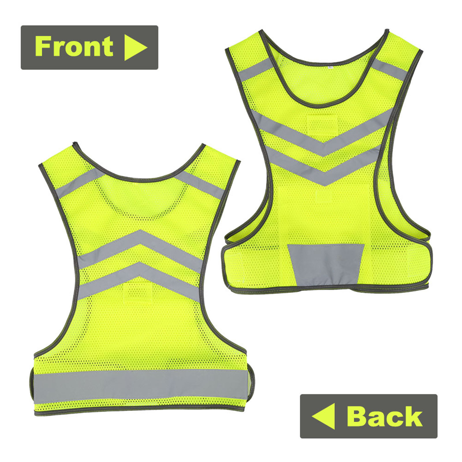 Running Gear Reflective - Gilet di sicurezza riflettente regolabile ad
