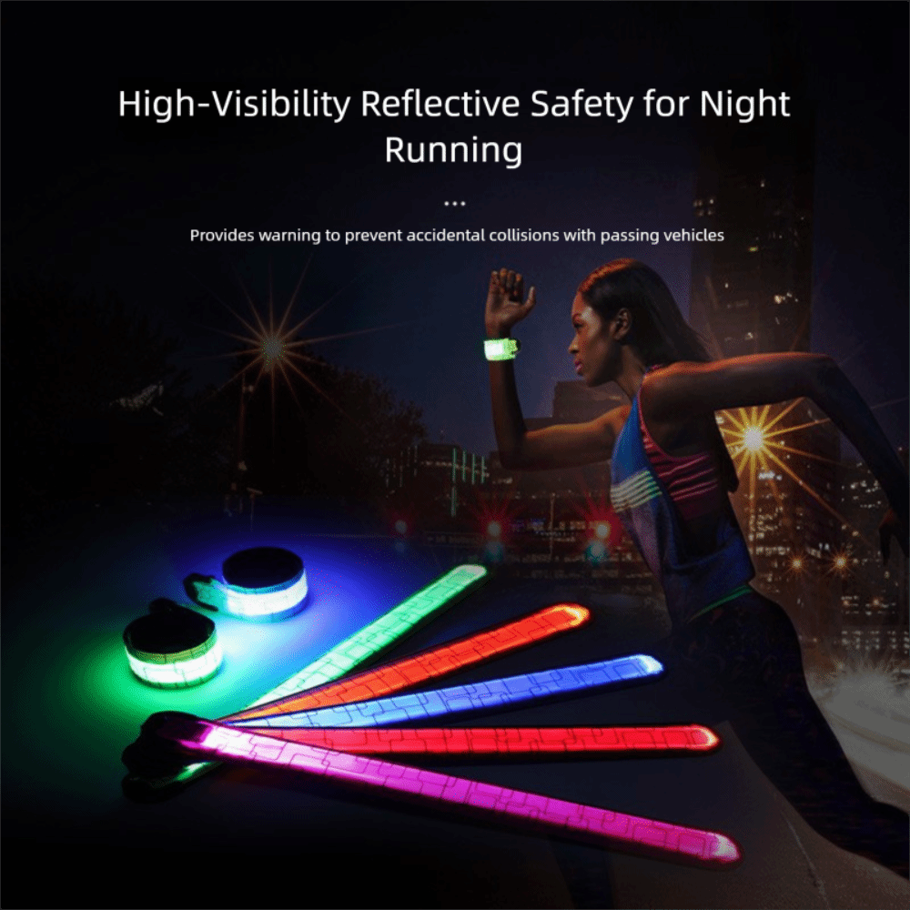 Running Gear Reflective - Bracciale da corsa notturno stile batteria