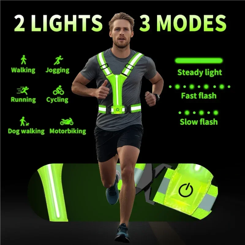 LED Reflective Vest Running Ge - Running Gear Lights recensione e prezzo